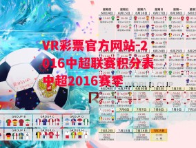 VR彩票官方网站-2016中超联赛积分表中超2016赛季